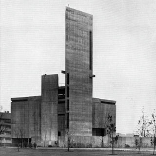 "a brutalist building"